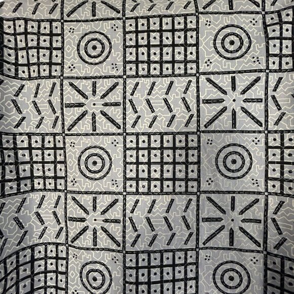 New Identity Womens Geometric Print Unique Button Front Jacket XL Black Gray - Picture 3 of 12